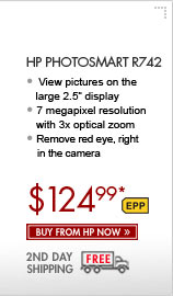 SEE THE HP PHOTOSMART R742: View pictures on the large 2.5" display. This camera has 7 megapixel resolution and 3x optical zoom. Remove red eye right in the camera!