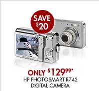 SEE THE HP PHOTOSMART R742 DIGITAL CAMERA: This camera has 7 megapixel resolution and 3x optical zoom. Remove red eye right in-camera on the large 2.5" display.