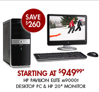 SEE THE HP PAVILION ELITE m9000t DESKTOP PC: Perfect for managing digital content such as TV shows, HD movies and photos! Instantly back up all your files with just one touch.