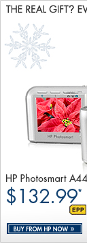 SEE THE HP PHOTOSMART A444 CAMERA & PRINTER DOCK: Shoot and print high-resolution photos with this 5 megapixel, 3x optical zoom camera. Print images irectly from memory cards, without a PC!