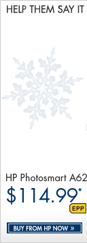 SEE THE HP PHOTOSMART A626 COMPACT PHOTO PRINTER: One-touch printing is at your fingertips with the 4.8" color touchscreen. Add creative touches with the included album layouts, frames, graphics, and effects.