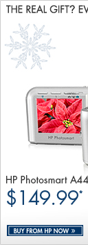 SEE THE HP PHOTOSMART A444 CAMERA & PRINTER DOCK: Shoot and print high-resolution photos with this 5 megapixel, 3x optical zoom camera. Print images irectly from memory cards, without a PC!