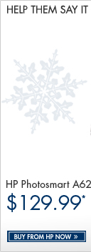 SEE THE HP PHOTOSMART A626 COMPACT PHOTO PRINTER: One-touch printing is at your fingertips with the 4.8" color touchscreen. Add creative touches with the included album layouts, frames, graphics, and effects.