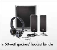 SEE THE HP 50-WATT 2.1 SPEAKER SYSTEM & PREMIUM HEADSET
