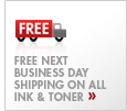 FREE NEXT BUSINESS DAY SHIPPING ON ALL INK AND TONER