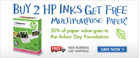 BUY 2 HP INKS GET FREE MULTIPURPOSE PAPER &DAGGER;