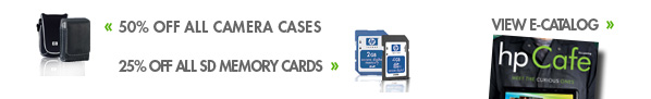 50% OFF CAMERA CASES - 25% OFF SD CARDS