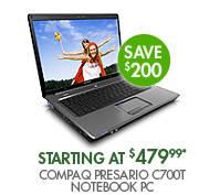 SEE THE COMPAQ PRESARIO C700T NOTEBOOK PC