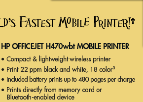 SEE THE HP OFFICEJET H470wbt MOBILE PRINTER
