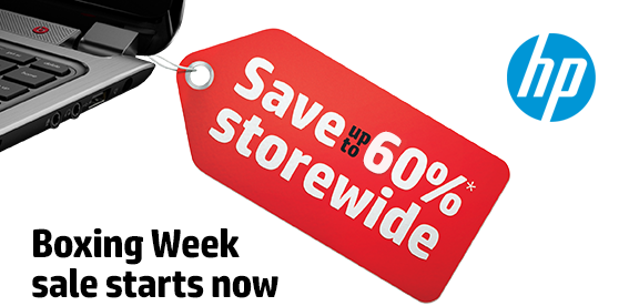 HP. Boxing Week sale starts now. Save up to 60% storewide plus free shipping