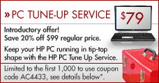 Introductory offer on PC Tune-up Extended Service
$79 