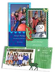 CONTEMPORARY HOLIDAY PHOTO CARDS and ENVELOPES