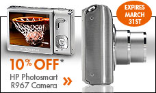 10% off HP Photosmart R967 Camera