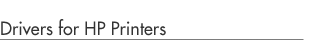 Drivers for HP Printers