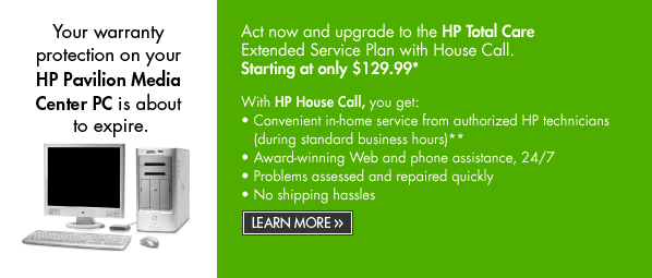 Your warranty protection on your HP Pavilion Notebook PC is about to expire. | Learn more.