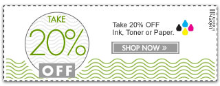 Take 20% Off Ink, Toner or Paper