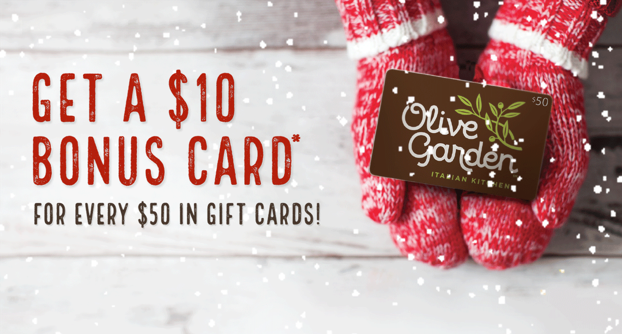 Get a $10 bonus card* for every $50 in gift cards!