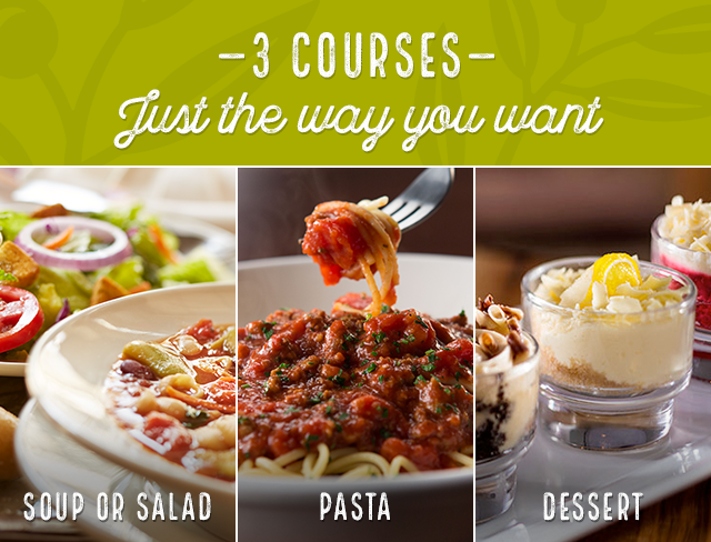 3 courses. Just the way you want.