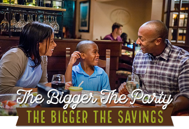 The Bigger the Party | THE BIGGER THE SAVINGS