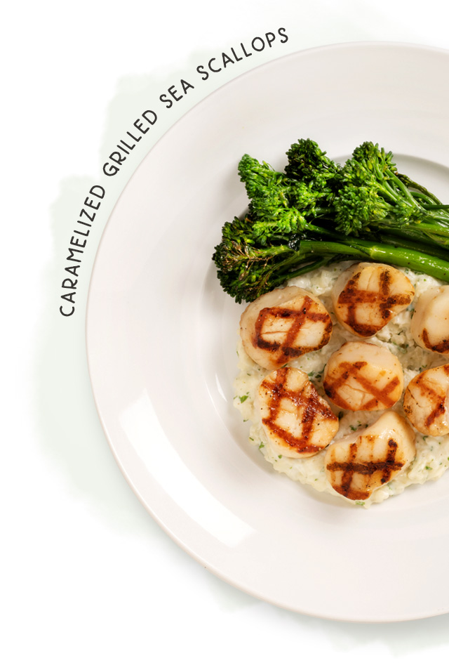 Carmelized Grilled Sea Scallops