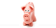 Squeezed Piggy Bank Image